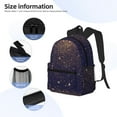 thumbnail image 3 of Defioc Gold Black Glitter Pattern Laptop Backpack for Men and Women,Casual Backpack Dayback Sports Bookbag for Travel Running Hiking, 3 of 6