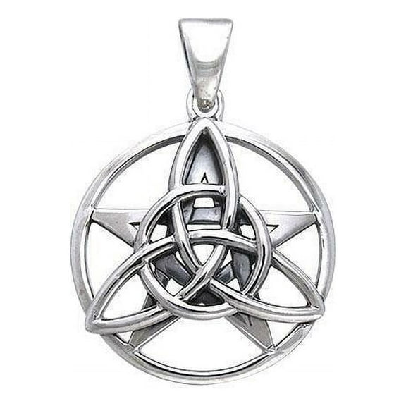 Druid Amulet Pentacle Triquetra 925 Sterling Silver Pendant Pagan Wiccan Jewelry