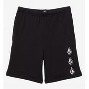 Volcom Toddler Boys Black Iconic Stone Fleece Shorts, 7/XL