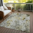 thumbnail image 6 of Addison Rugs Chantille Indoor/Outdoor Transitional Floral Taupe Washable Rectangle Rug, 9' x 12', 6 of 6
