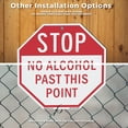 thumbnail image 6 of Stop No Alcohol Past This Point 10 inch X 10 inch Octagon Plastic Sign with Aluminum Mounting Stake Weather Resistant UV Protected for Workplace Private Property and Construction Site, 6 of 8