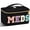 Black, variant on NCQ Clear Makeup Bag Chenille Letter Meds Bag Travel Cases Preppy Patch with Zipper, Portable Cosmetic Toiletry Storage case for Women(Meds,Black)