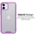 thumbnail image 6 of CoverON Apple iPhone 12 Mini Case (5.4"), Clear Slim fit Lightweight Hard Cover TPU, Purple Bumper, 6 of 8