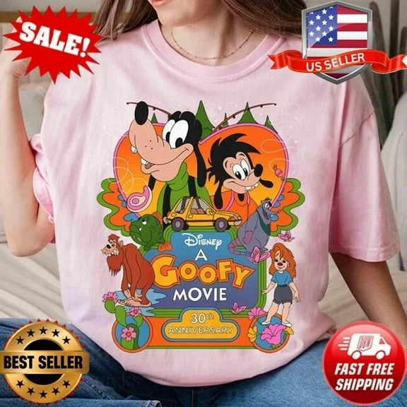 Retro 90s Disney A Goofy Movie 30th Anniversary Shirt, Max Goof & Roxanne TShirt