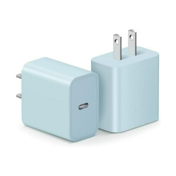 iPhone 16 USB C Charger Block, 20W Fast Charging Wall Adapter for iPhone 15 14 13 12 11, iPad, Google, Samsung and More - Blue