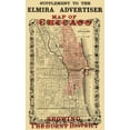 thumbnail image 2 of Colton 13x18 Black Ornate Wood Framed with Double Matting Museum Art Print Titled - Chicago Illinois Fire Burnt District - Colton 1871, 2 of 4