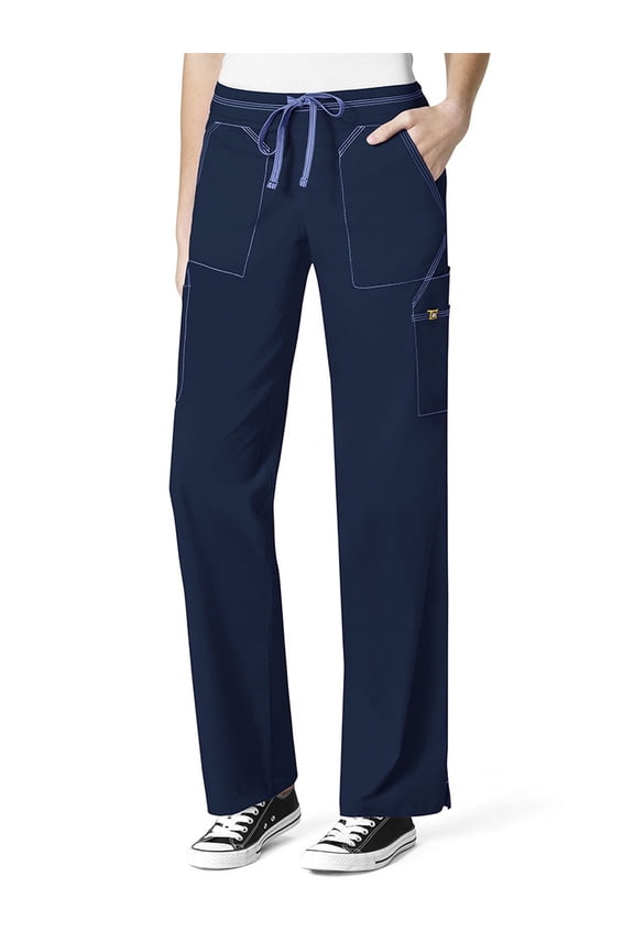 7Flex by WonderWink Women's Drawstring Elastic Waist Utility Scrub Pant