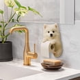 thumbnail image 4 of Porte-papier Hygiénique pour Chien, Porte-Rouleau de Toilette en Résine 3D pour Chiot, Organisateur Réaliste de Serviettes pour Rouleaux Standard, Mignon Distributeur de Mouchoirs Mural en Samoyède avec Étagère de Rangement, pour Déco de Cuisine et Salle de Bain, 4 of 8