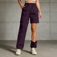 thumbnail image 2 of WULMLEO Womens Hiking Zip Off Pants Waterproof Convertible Drawstring Shorts Lightweight for Camping Bottoms Quick Dry Dark Purple S, 2 of 7