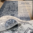 thumbnail image 6 of L'Baiet Lyla Blue Traditional Washable 8 ft. x 10 ft. Fabric Area Rug, 6 of 6
