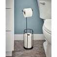 thumbnail image 3 of franklin brass 193150-sn freestanding toilet paper holder with reserve, satin nickel, 3 of 3