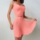 thumbnail image 2 of Gibobby Vestido de verano casual para mujer Mujeres Sólido Sin mangas Casual Sexy Falda plisada Chaleco Conjunto de falda Conjunto de dos piezas(Rosa,XL), 2 of 5