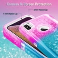 thumbnail image 3 of For iPhone XS Max Tough Defender Sparkling Liquid Glitter Heart Case Cover Blue, 3 of 5