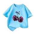 thumbnail image 5 of RMGVDSD Girls T Shirts Summer Fashion Graphic T-Shirt Short Sleeve Crewneck Tops Loose Casual Tees Shirts for Kids 4-6 Years, 5 of 5