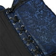 thumbnail image 5 of Women Corset with Straps Floral Jacquard Corset Gothic Corset Top Plus Size Shoulder Straps Tank Overbust Corset Bustiers Royal Blue 2XL, 5 of 5