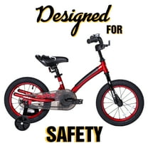 Mobo First Boy's 14" Kids Bike, Ages 3-5 Years Old, Red