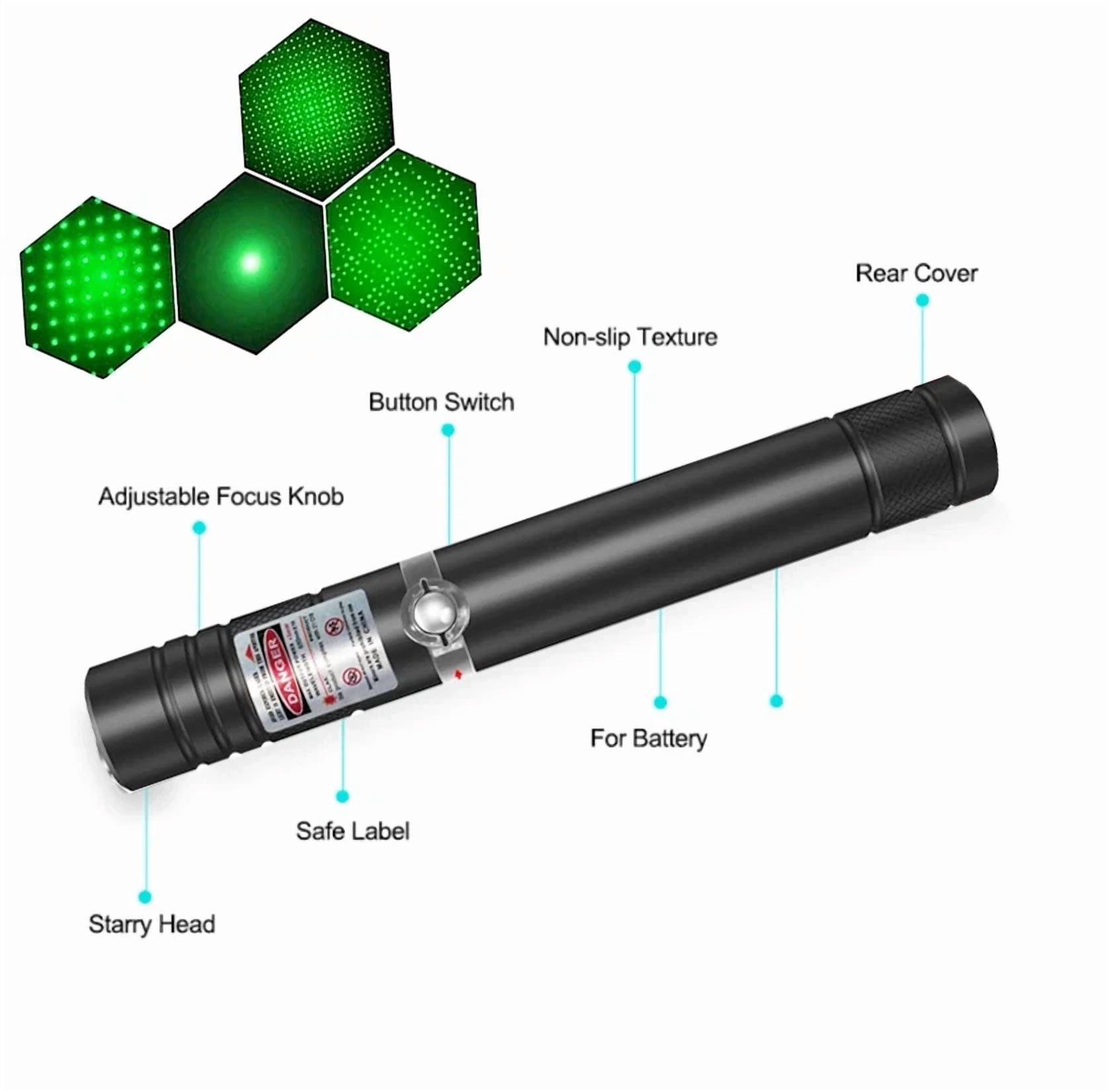 CRESTIN- 900Miles Rechargeable Lazer Green Laser Pointer Pen Astronomy Visible Beam Light