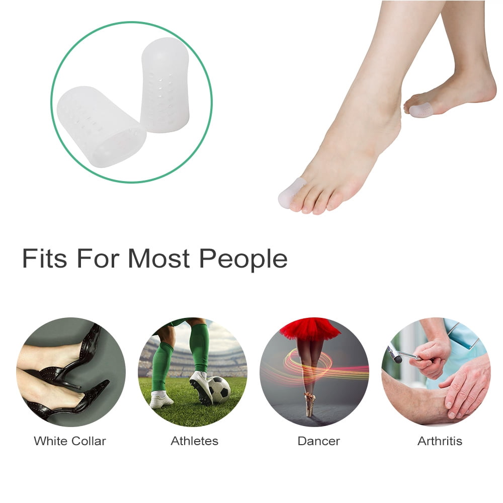 4pcs Toes Cover Protective Tube High 