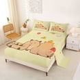 thumbnail image 2 of Erosebridal Kawaii Capybara Full Size Sheets for Kids, Cartoon Animal Lover Bed Sheets, 4pcs, 2 of 5