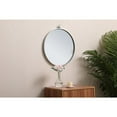 thumbnail image 7 of Metal frame round mirror with decorative hook 18 inch in Silver, 7 of 7