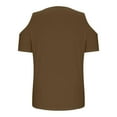 thumbnail image 5 of Uaswgudfs Women's Cold shoulder V-Neck Summer Tee – Loose-Fit Short Sleeve Casual Top with Cute Basic Design, 5 of 7