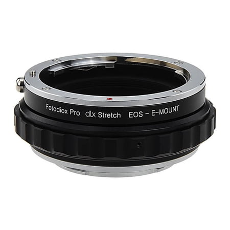 Fotodiox DLX Series Canon EOS (EF/EF-S) D/SLR Lens to Sony Alpha E-Mount Mirrorless Camera Body Stretch Mount Adapter with Macro Focusing Helicoid and Magnetic Drop-In Filters