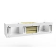 thumbnail image 4 of Alpine 60" White Wood Floating Vanity Base/Brushed Nickel Handles, 4 of 6