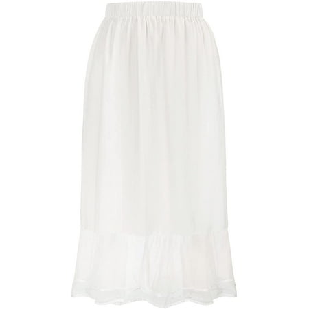 Knee Length Underskirt Double Lace Skirt Extender Half Slip | Walmart Canada