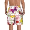 thumbnail image 3 of Bixox Men's Butterflies and Vintage printing Casual Classic Fit Short Summer Beach Shorts, 3 of 6