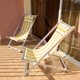 thumbnail image 5 of Tela de repuesto para silla de playa Uxcell, tela de lounge con almohada, rayas amarillas, 5 of 7