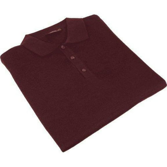 Mens PRINCELY Soft Merinos Wool Sweater Knits Lightweight Polo 1011-40 Burgundy