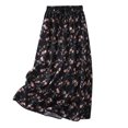 thumbnail image 2 of Women Ditsy Floral Bohemian Mesh Midi Skirt Elastic High Waisted Flowy Summer Long Skirt, 2 of 6