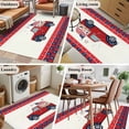 thumbnail image 6 of Independence Day Washable Area Rug 4 x 6 ft Truck Plaid, Soft Non Slip Rugs Stain Repellent Indoor Felt Carpet for Living Dining Room Bedroom Home Office, 6 of 9