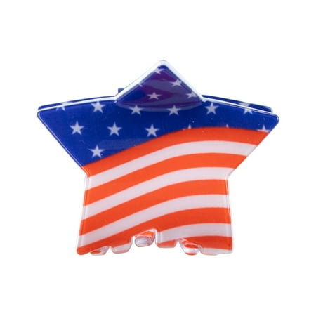Alphabet Five Pointed Star Gold Powder PVC 8 Cm Clip - Patriotic Jewelry  Comfort Fit for All Hair