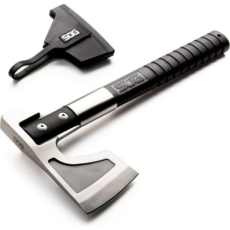 SOG Camp Axe- Compact Camping and Survival Hatchet/Hammer Tool with Sheath and 3.1 Inch Bushcraft Axe Edge (CH1001-CP)