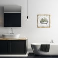 thumbnail image 3 of Stupell Industries Leaf Patterned Bath Typography Painting Gold Floater Framed Canvas Art Print Wall Art, 18 x 18, 3 of 10
