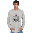 thumbnail image 5 of Nautical Whale Wheel Spiritual Animal Long Sleeve TShirt Men Women Brisco Brands X, 5 of 6