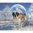 thumbnail image 2 of CafePress - Saint Bernard In Winter Throw Blanket - Soft Fleece Throw Blanket, 50"x60" for All Ages, 2 of 2