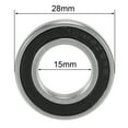 thumbnail image 4 of Uxcell S6902-2RS Deep Groove Ball Bearings 15mm x 28mm x 7mm Double Sealed Stainless Steel 440C, 4 of 4