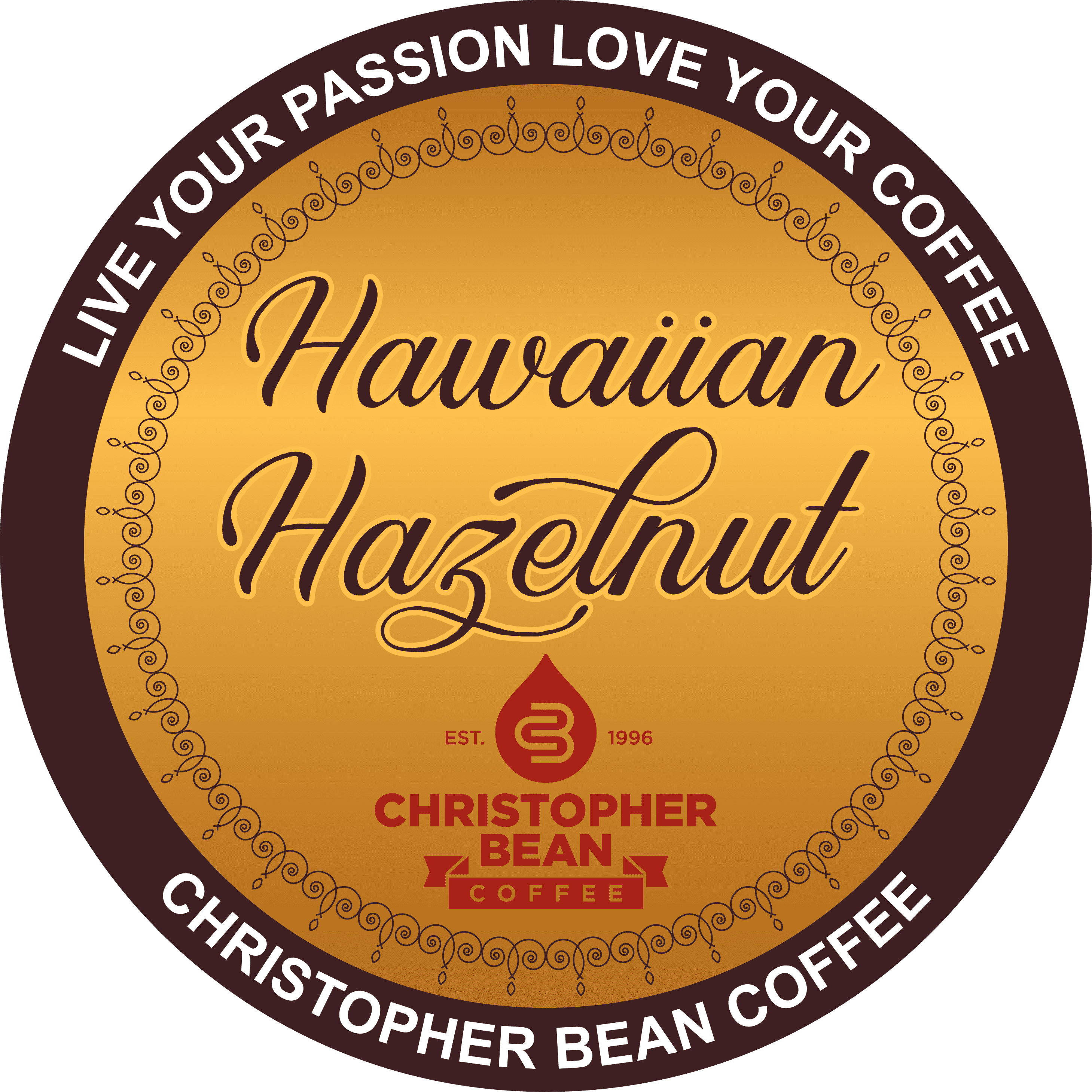 Hawaiian Hazelnut Regular Single Cup Coffee Christopher Bean Single