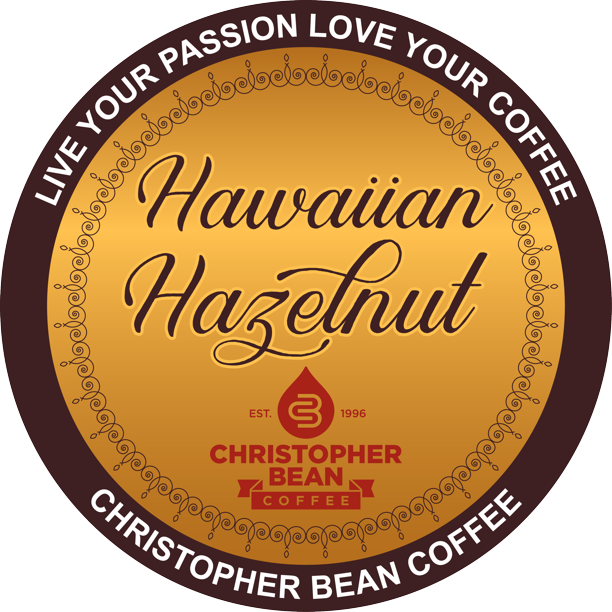 Hawaiian Hazelnut Single Cup Coffee Christopher Bean Coffee K Cup, For