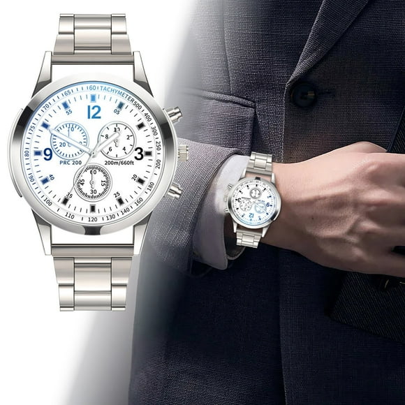 Hearth & Gear " The Power Of Style With The Blue Light Glass Triple Dial Steel Strap Watch Your Fashion Companion!" Womens Analog Watch Weather Men Sports Watch Gbd-h1000 Watch with Timer Woman
