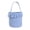Blue, variant on Callipe Halloween Basket, Plaid Ruffle Trick or Treat Candy Bucket with Handle for Kids, Reusable Gingham Fabric Storage Basket for Party Favors