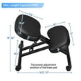 thumbnail image 2 of Home Office Ergonomic Kneeling Chair Adjustable Knee Stool Posture Corrective Angled Seat for Apartment, Dorm, Home, Office, Indoor, Black, 2 of 5