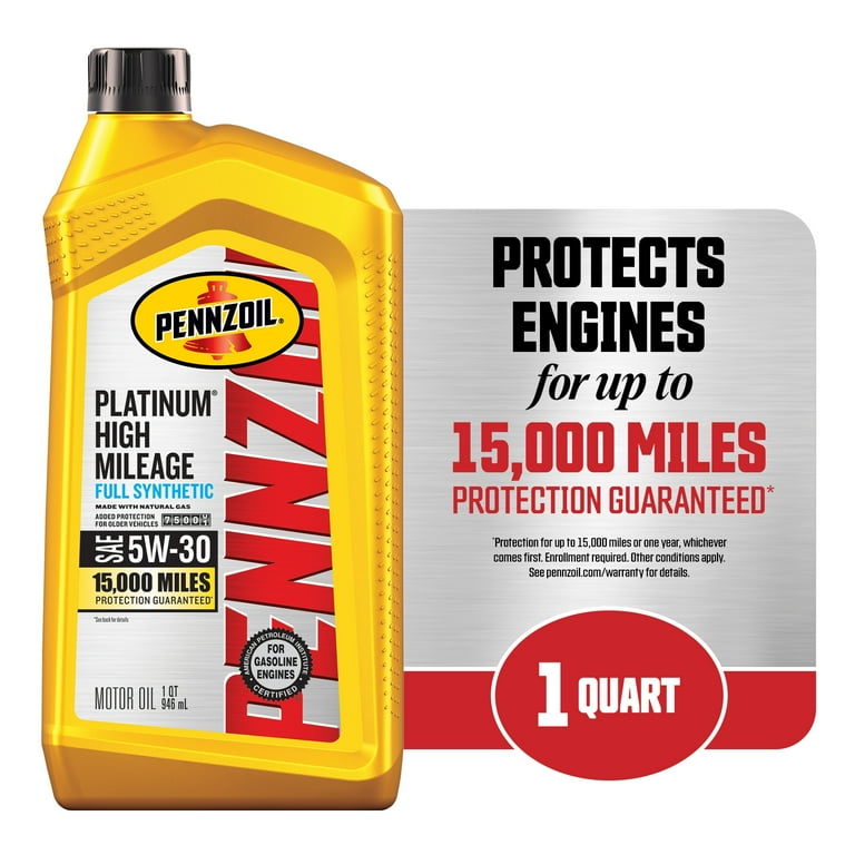 Pennzoil Platinum High Mileage Full Synthetic 5W-30 Motor