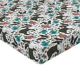 thumbnail image 2 of Ambesonne Dogs Fitted Sheet 2 Pcs Set, Boston Terriers and Flowers, California King, Multicolor, 2 of 3