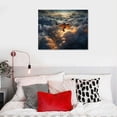 thumbnail image 4 of Nawypu  Canvas Wall Art Painting Wall Decor, Modern Sky Meteor Purple and White Canvas Prints for Bedroom Home Modern Artwork Square Canvas Wall Art, 4 of 4