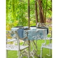 thumbnail image 3 of Fsddascl Blue Coastal Outdoor Tablecloth - 60 Inch Round Dining Table Cover, Beach Nautical Anchor Starfish Botanical Waterproof Outdoor Table Cloth with Umbrella Hole & Zipper for Picnic/Patio, 3 of 7