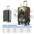 thumbnail image 6 of Lsque Colorful Flower Meditating Hamster Printed Luggage Cover, Travel Luggage Protector,Scratch and Dirt Resistant, Fits 18-32 Inch Luggage - Medium, 6 of 9