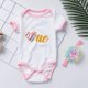 thumbnail image 3 of Gibobby Mamelucos para bebe niña Traje de un año con estampado de arcoíris para niña, traje de falda superior de manga corta de verano, conjunto de 2 piezas(Rosa, 18-24 Meses), 3 of 5